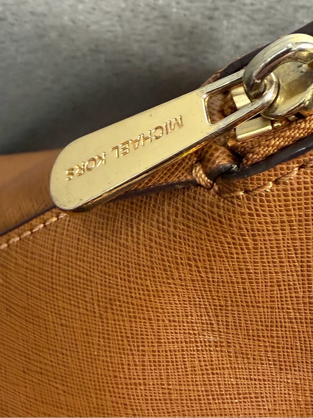Michael Kors Brown Saffiano Leather Satchel Crossbody Bag - Picture 4 of 9